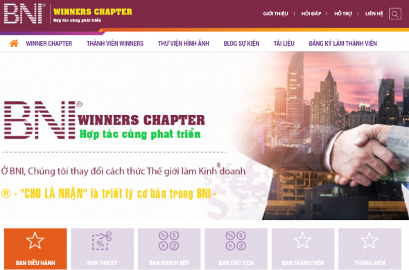 Dự án website BNI Winners Chapter